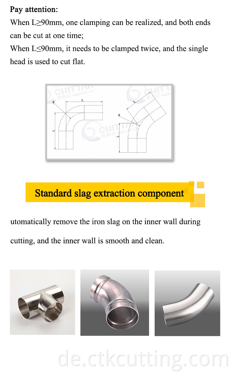 Metal bent pipe cutting machine